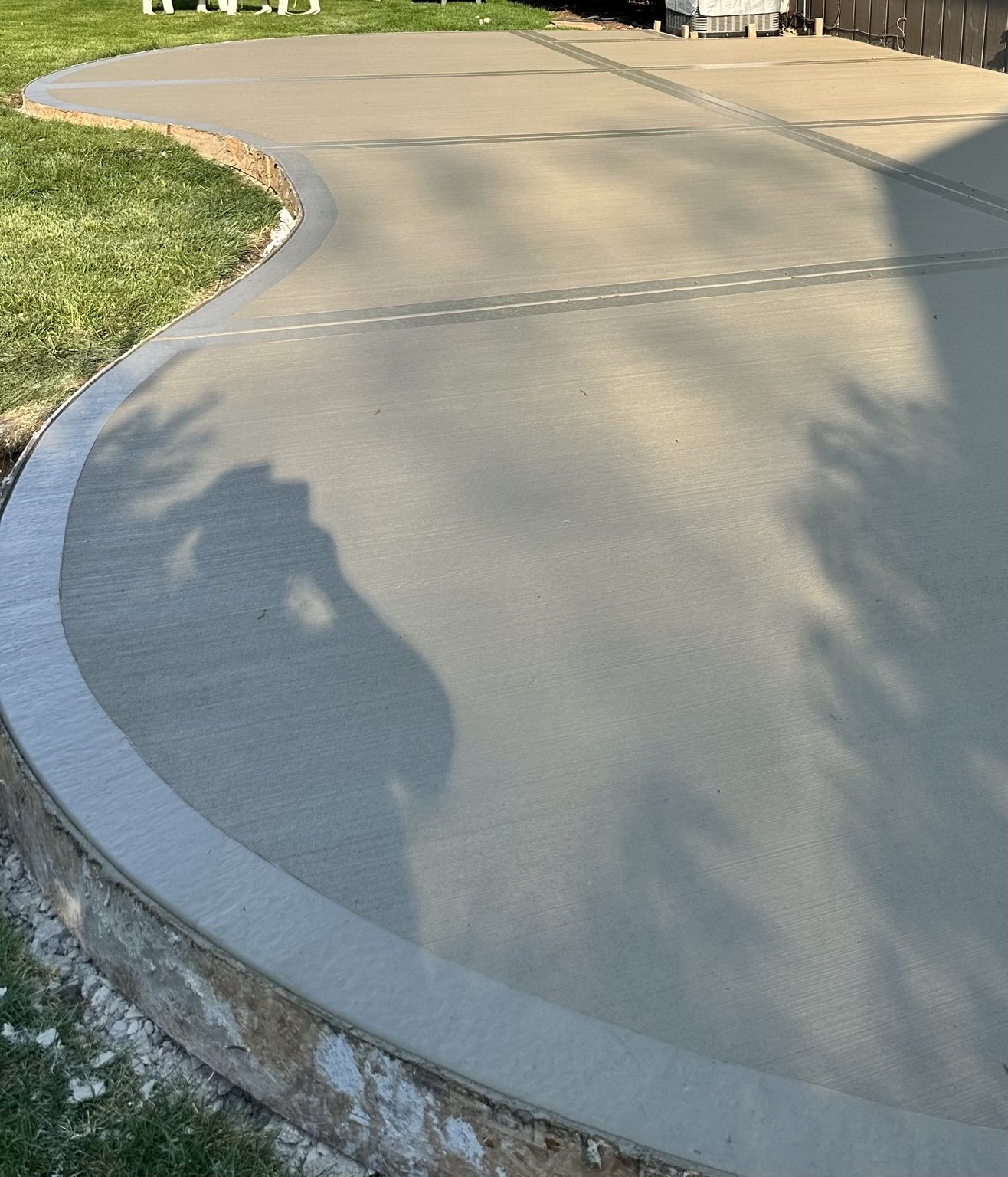 Brushed concrete finish